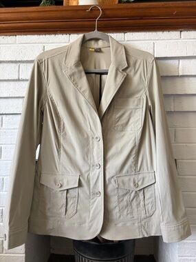 Eddie Bauer Beige Tailored Women's Blazer Jacket